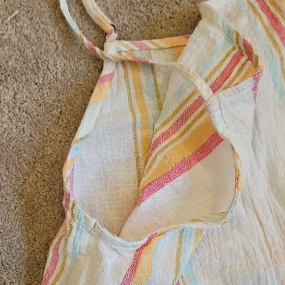 Rip Curl Women's Cotton Romper with Multicolor Stripes - Picture 4 of 13